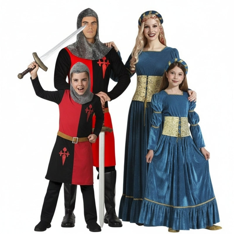Gruppo Soldati e fanciulle medievali