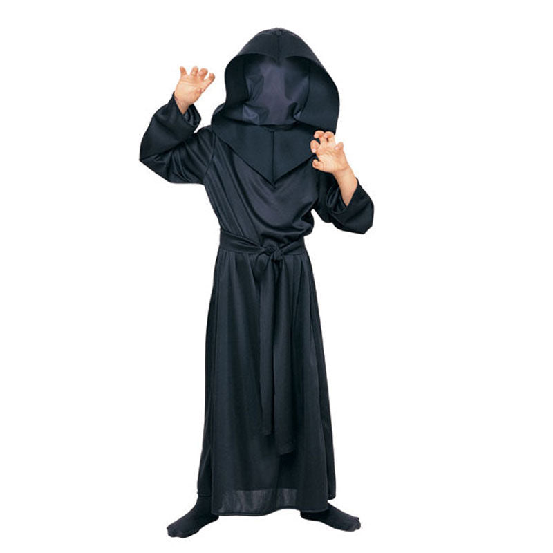 Costume Morte Fluorescente Per Bambino Con Falce, Catena E Adesivi Luminescenti - Set Completo Per Halloween - 4