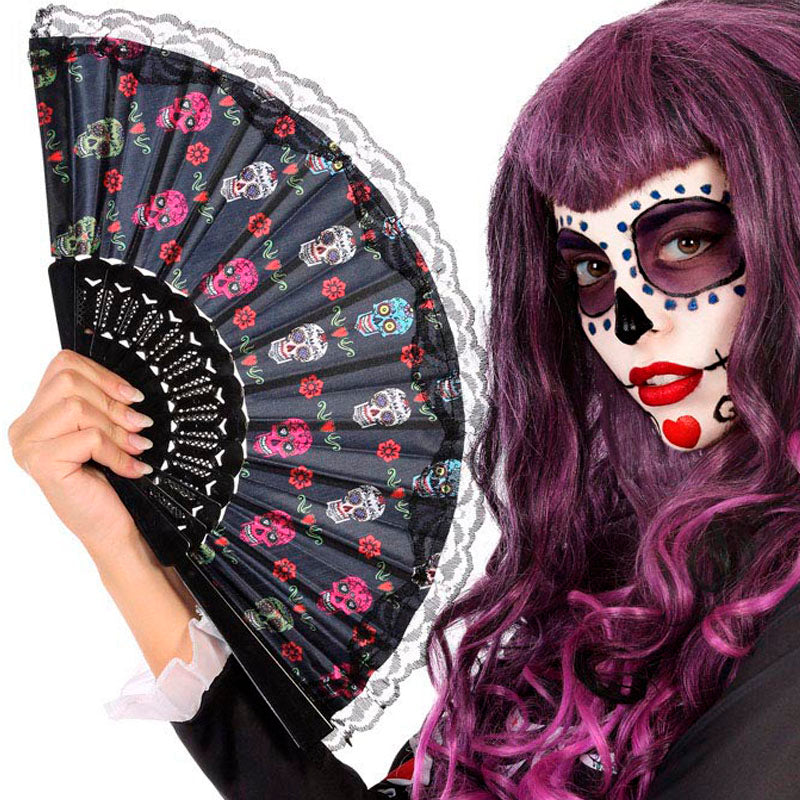 HOWAF Costumi Halloween Giorno Dei Morti Cerchietto Dia de Los Muertos Con Maschera, Guanti da Scheletro, Collant Scheletro per Dia De Los Muertos