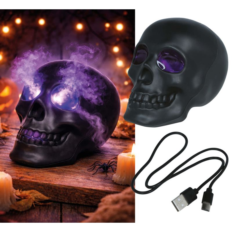 Calavera Humo con Luz Detalle