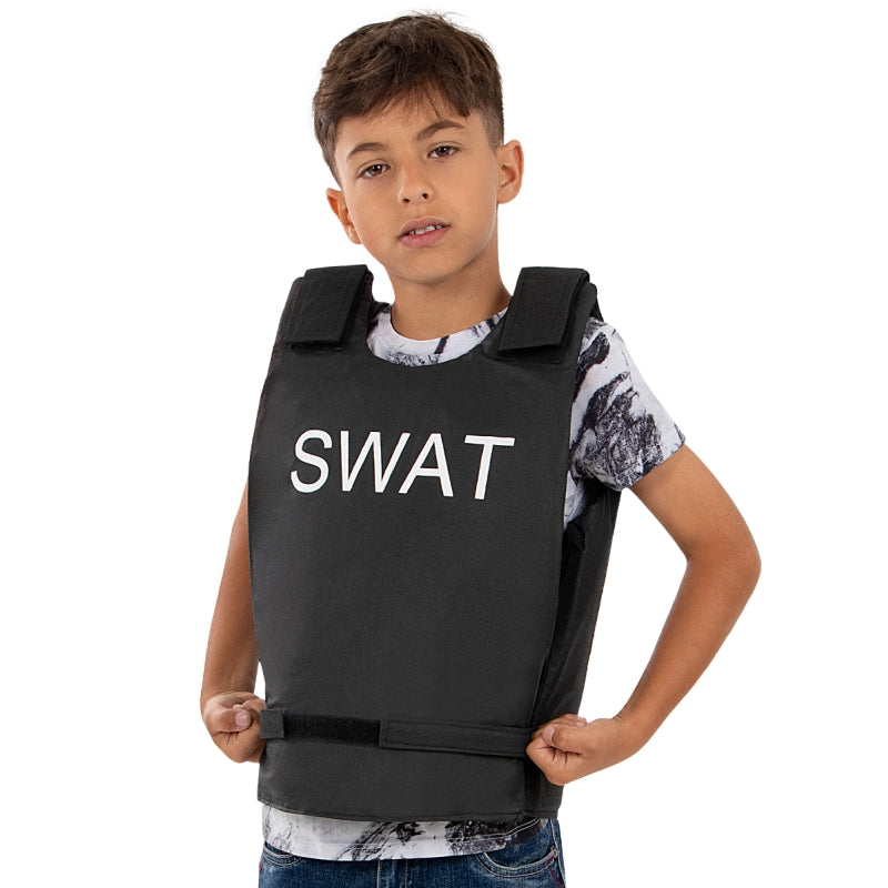 Disfraz de Chaleco de Policía de élite SWAT para niño Detalle