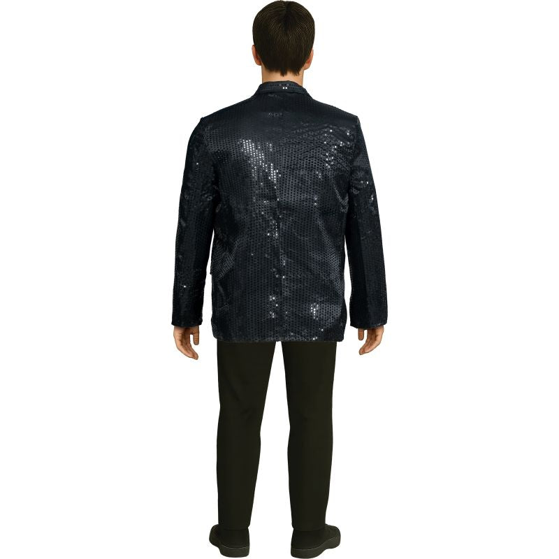 Chaqueta Lentejuelas Negra para Hombre Espalda