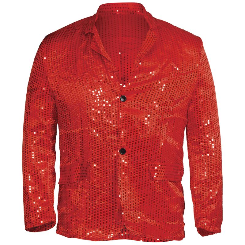 Chaqueta Lentejuelas Roja para Hombre Delantera