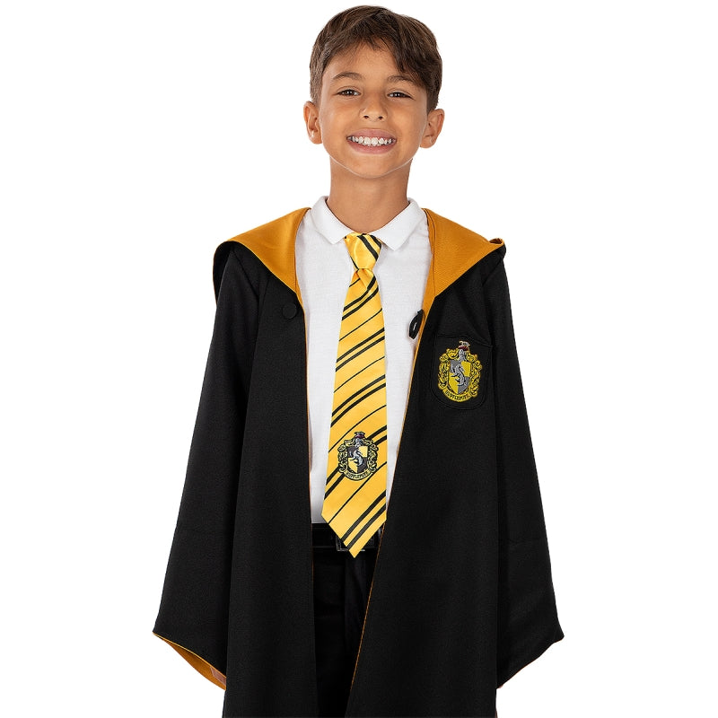 Corbata Hufflepuff Harry Potter para niños Detalle