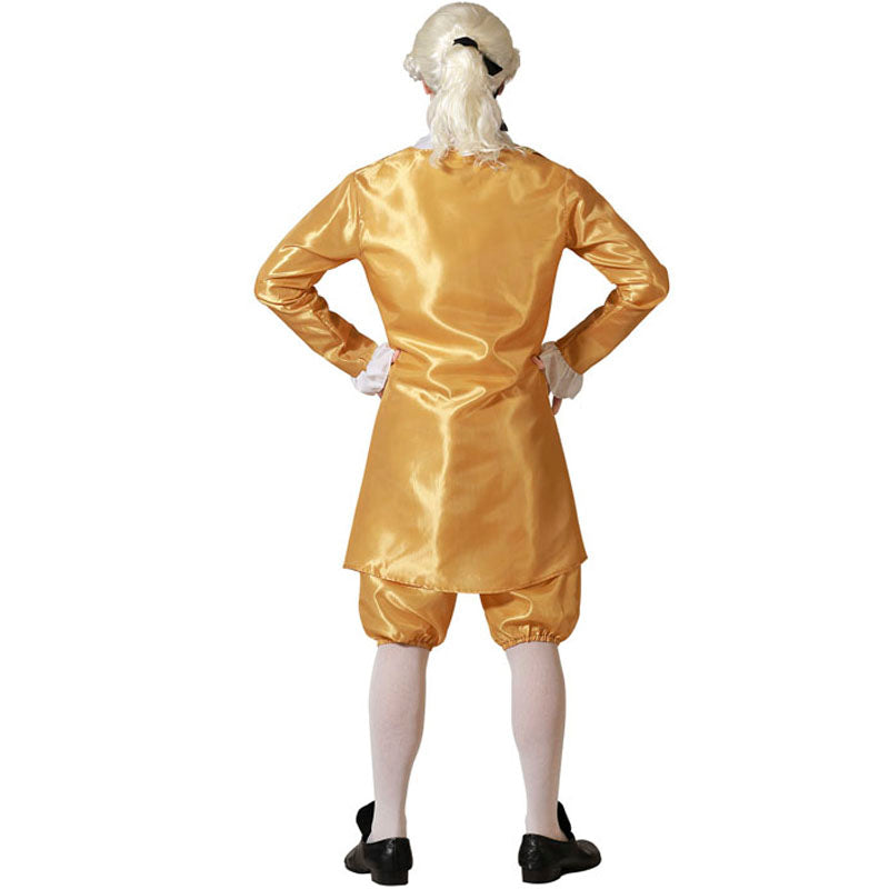 Disfraz de Cortesano Dorado para hombre Espalda