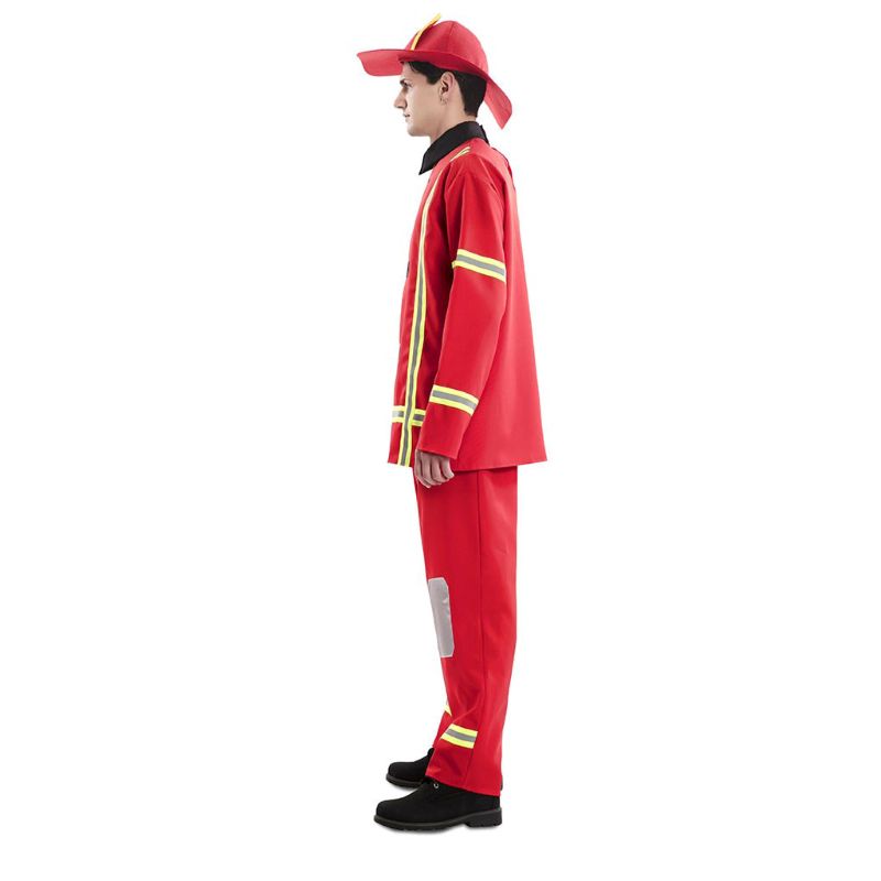 Disfraz de Bombero Rojo Clásico adulto unisex Perfil