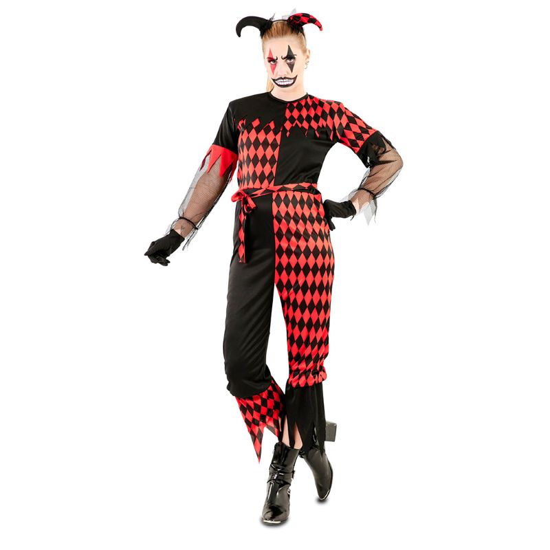 Disfraz de Bufona Siniestra para mujer Bis