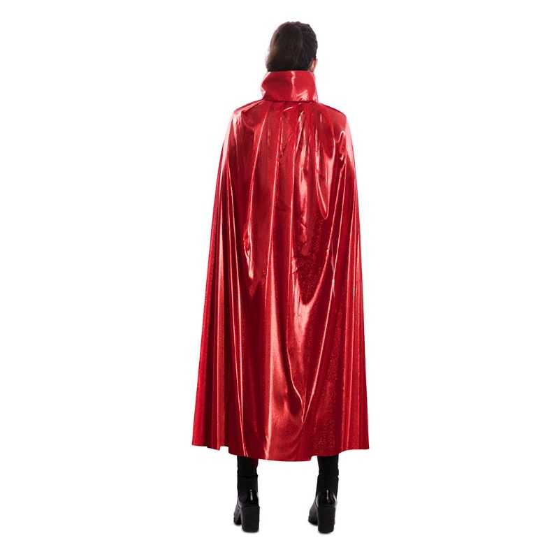 Disfraz de Capa Brillante Roja adulto unisex Espalda