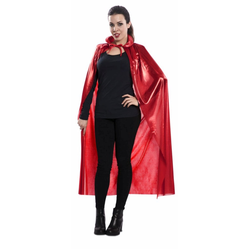 Disfraz de Capa Brillante Roja adulto unisex