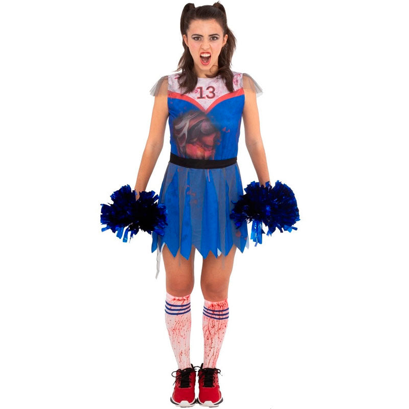 Disfraz de Animadora universitaria sangrienta para mujer