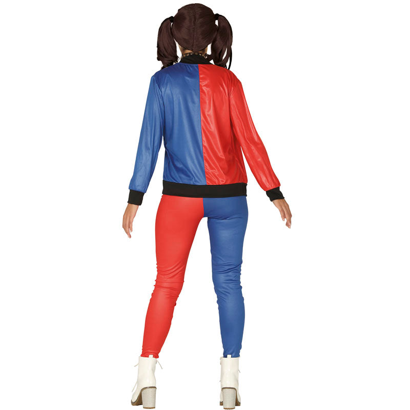 Disfraz de Arlequín Supervillana para mujer espalda
