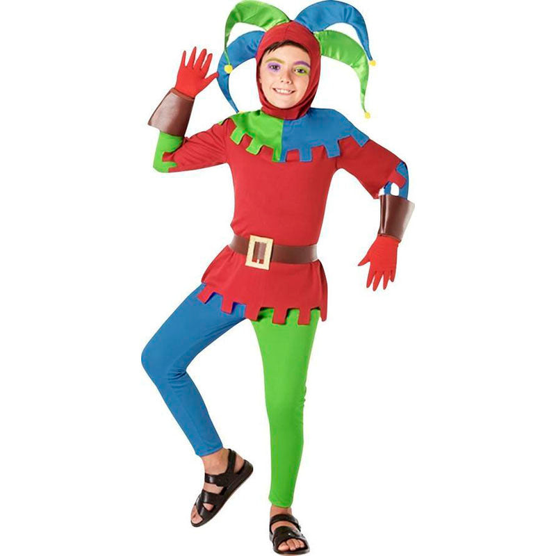 Set Costume Giullare Mardi Gras – Cappello A 4 Punte + Colletto, Morbido E Comodo, Per Halloween E Cosplay, Taglia Unica