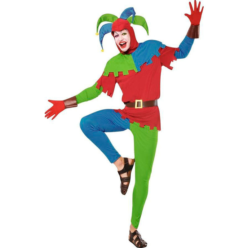 Disfraz de Bufón medieval colores para hombre