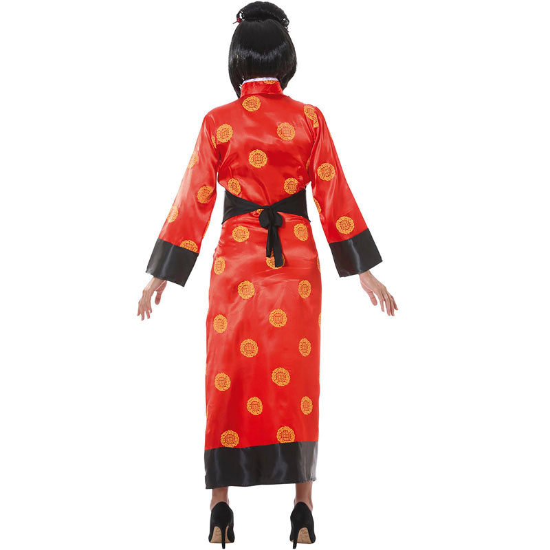 Disfraz de China Mandarín para mujer Espalda