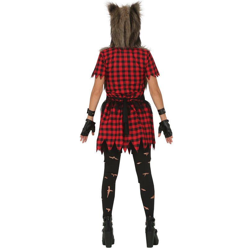 Disfraz de Loba Escocesa para mujer Espalda