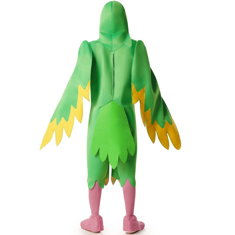 Disfraz de Loro verde adulto unisex Espalda