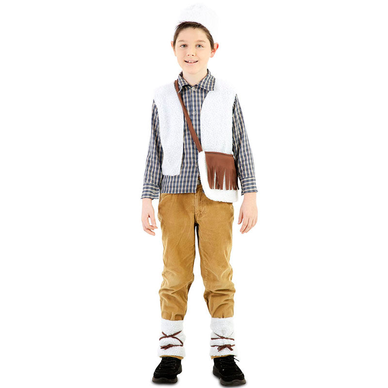 Costume Natività Pastore Villaggio Età 3-14 Anni Costume Per Bambini Natale Natività, Personaggi Come Giuseppe O Pastore, Taglie 3-14 Anni, Poliestere Vestiti Carnevale 12 Anni - Foto 4