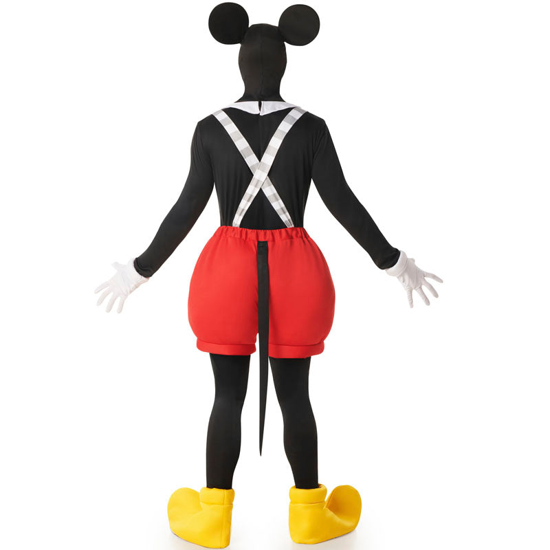 Disfraz de Ratón Mickey con parche para hombre Espalda
