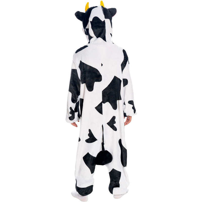 Disfraz de Vaca Kigurumi para niños espalda