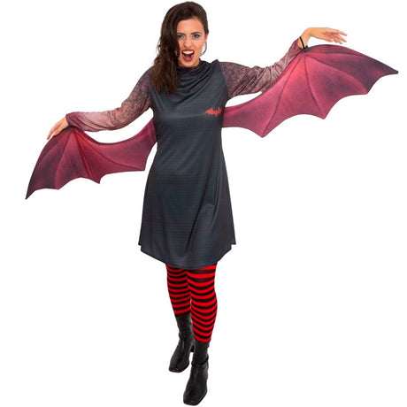 Disfraz de Vampiresa con alas para mujer