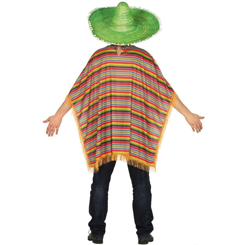 Disfraz de Mexicano a rayas para hombre Espalda