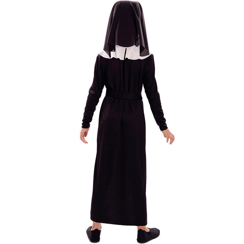 Disfraz de Monja del convento para niña Espalda