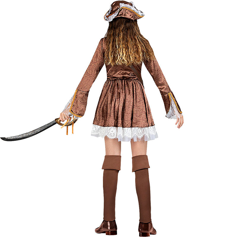 Disfraz de Pirata de la Isla Tesoro para mujer Espalda