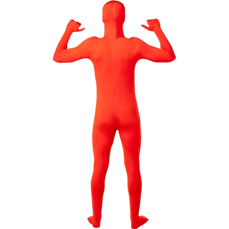 Disfraz de Morphsuit Segunda Piel Rojo adulto unisex Espalda