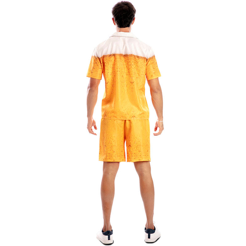 Disfraz de Traje divertido de cerveza adulto unisex Espalda