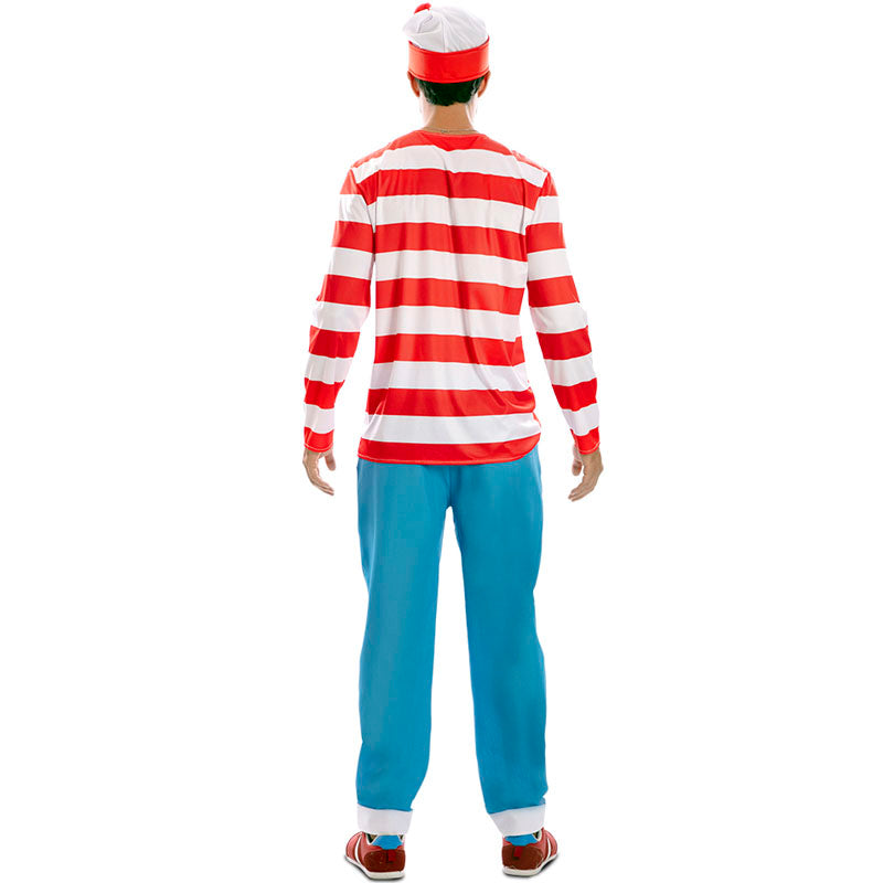 Disfraz de Wally el viajero de los cómics adulto unisex Espalda