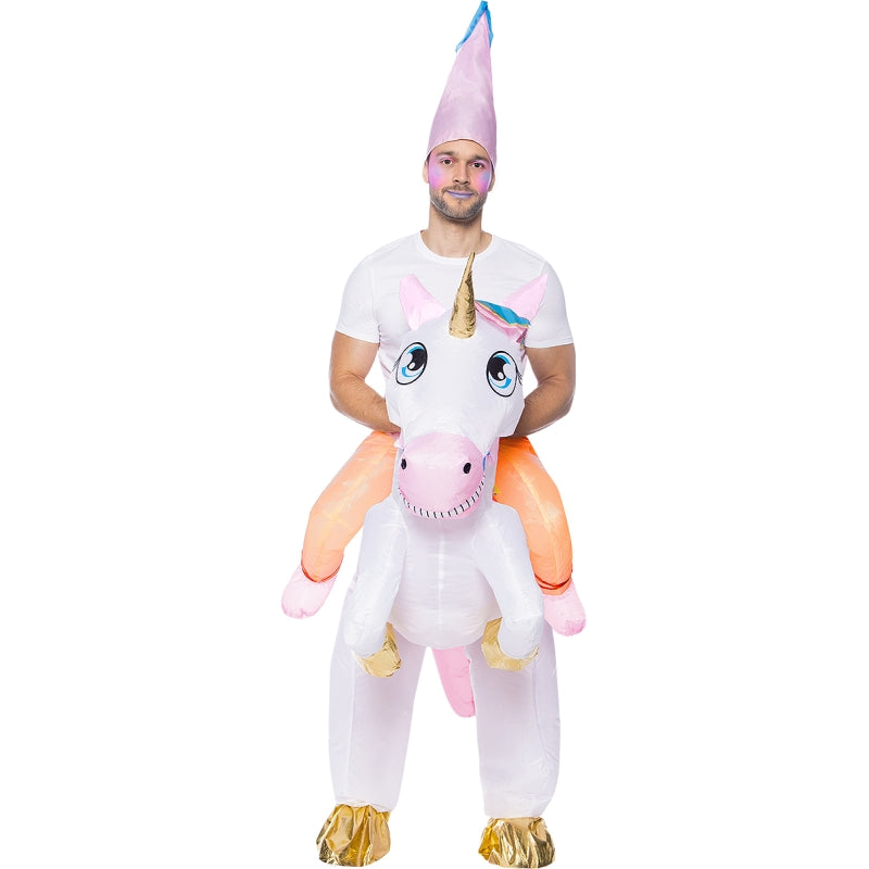 Disfraz de Unicornio Hinchable a Hombros adulto unisex Perfil