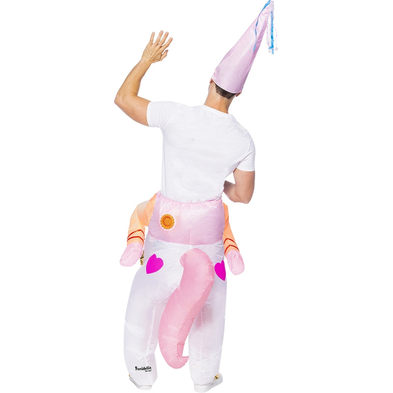 Disfraz de Unicornio Hinchable a Hombros adulto unisex Espalda