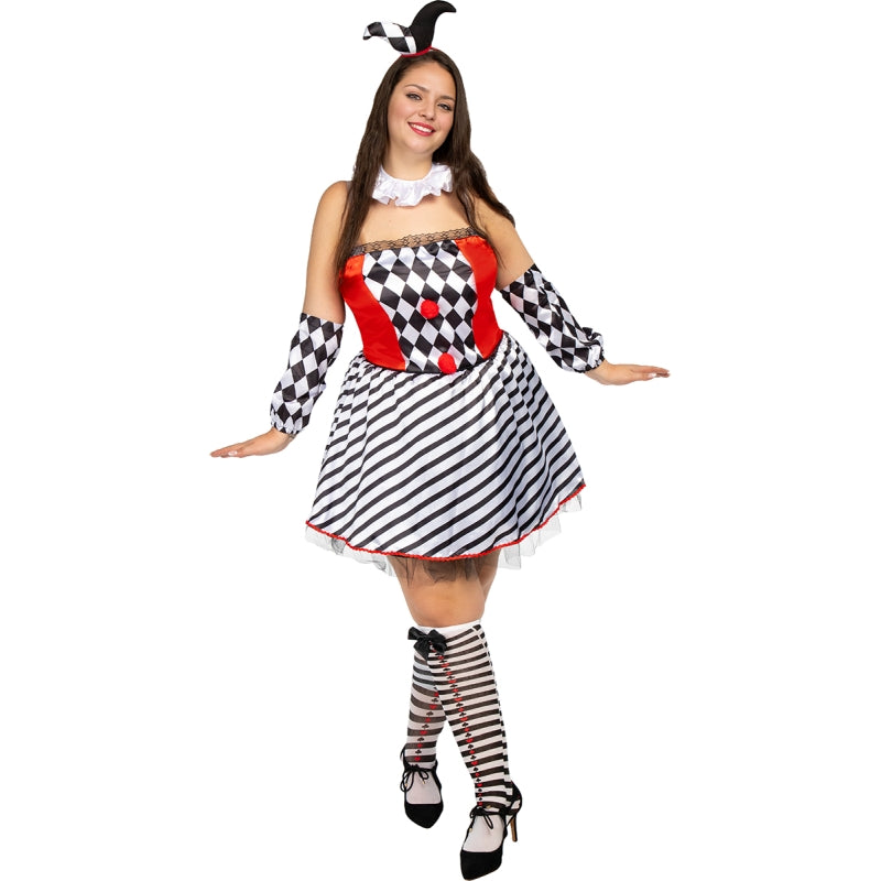 Disfraz de Arlequín Sexy para mujer Talla Grande