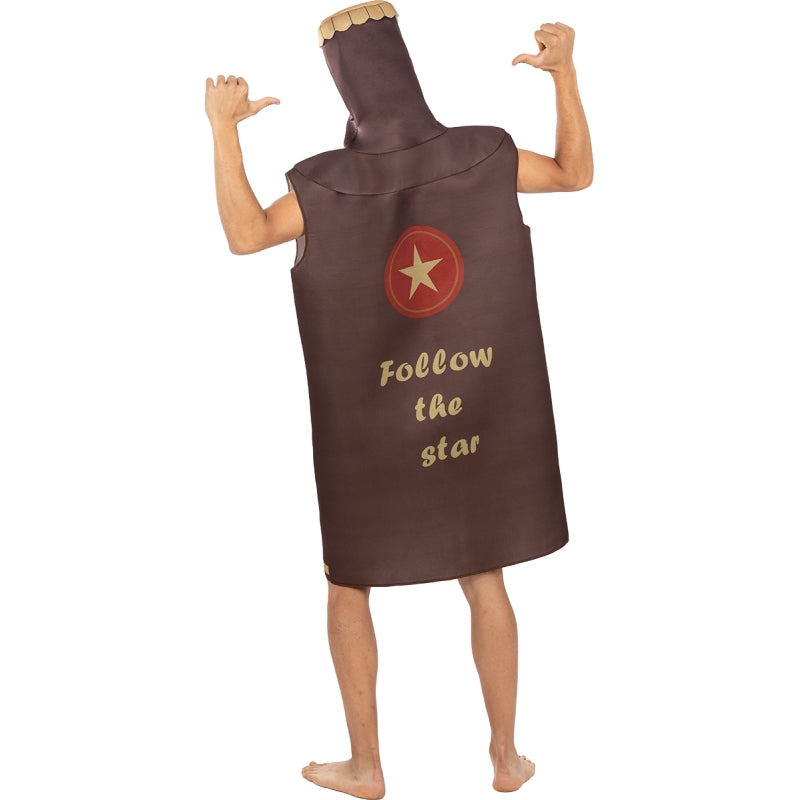 Disfraz de Botella de Cerveza Negra adulto unisex Espalda