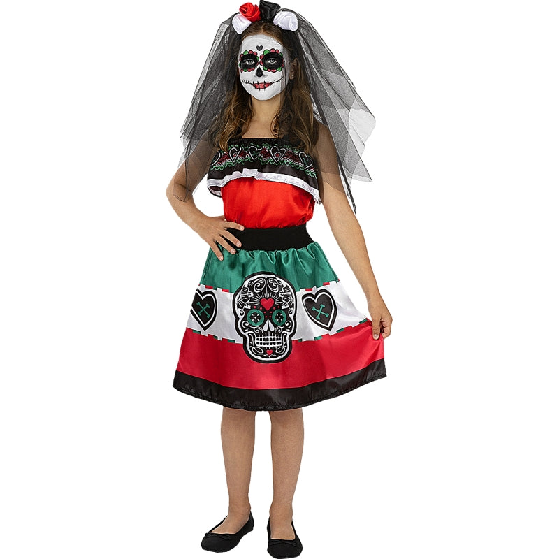 Disfraz de Catrina para niña