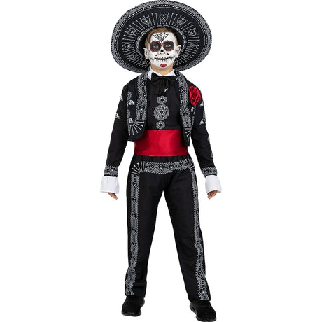 Disfraz de Catrín Día de los Muertos para niño Bis