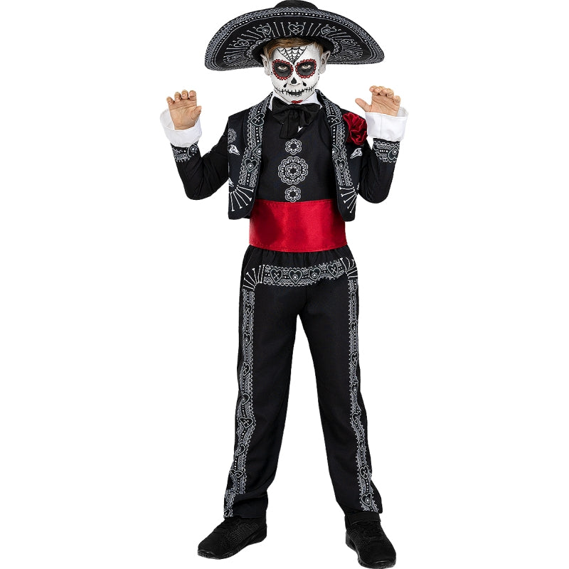 Disfraz de Catrín Día de los Muertos para niño Detalle