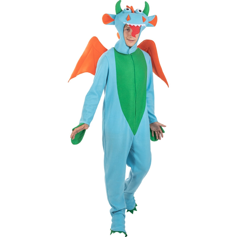 Disfraz de Dragón Azul para hombre Bis