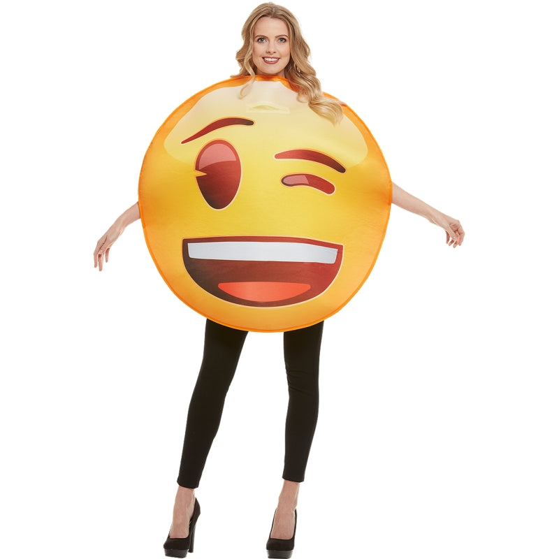 Disfraz de Emoji Guiño Sonriente adulto unisex