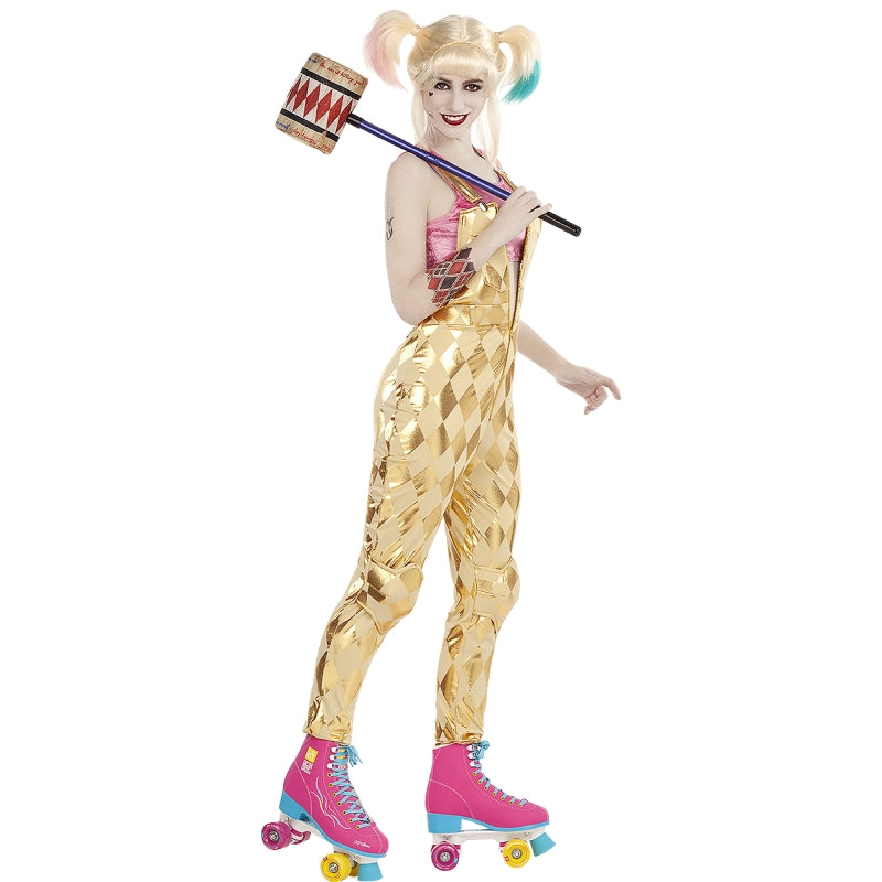 Disfraz de Harley Quinn con mono de Birds of Prey para mujer Perfil