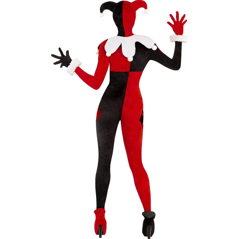 Disfraz de Harley Quinn Arlequín de DC Comics para mujer Espalda