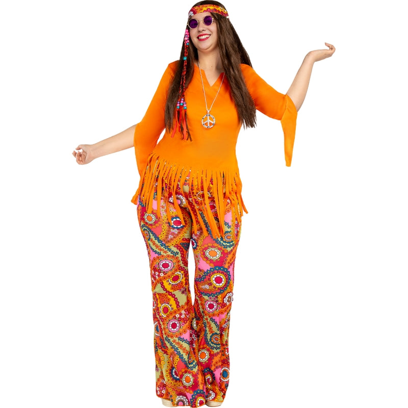 Disfraz de Hippie Good Vibes para mujer Bis