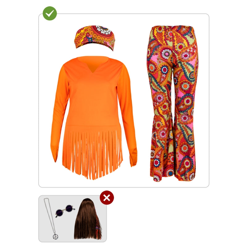 Disfraz de Hippie Good Vibes para mujer Contenido