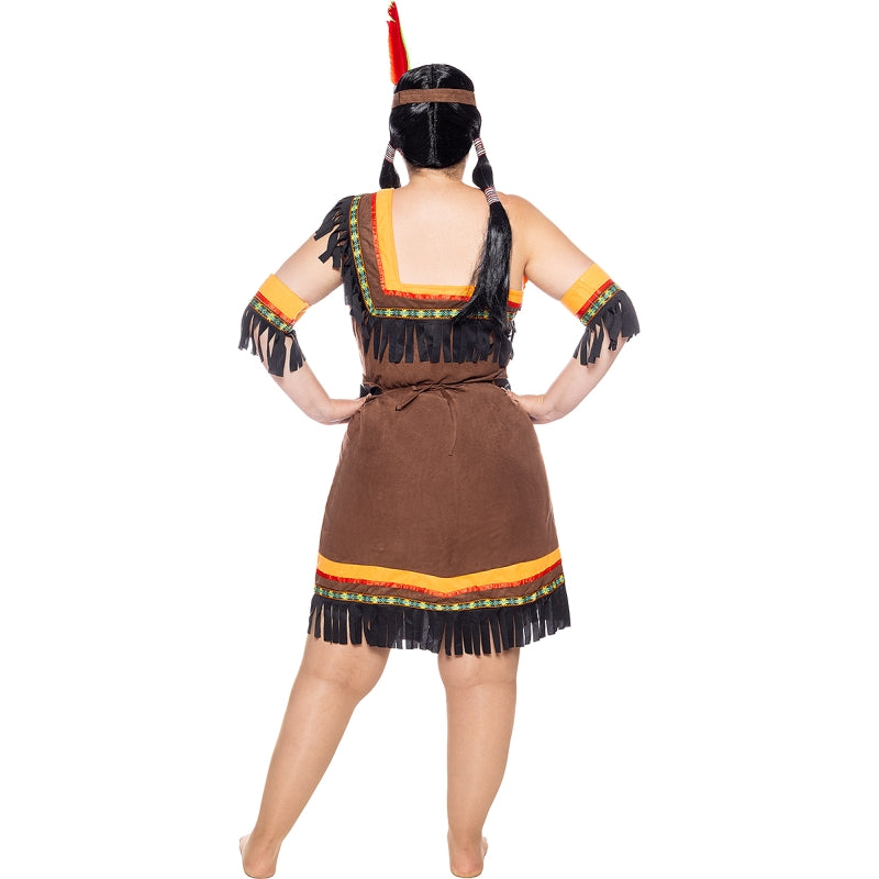 Disfraz de India Sexy Deluxe para mujer Espalda Talla Grande