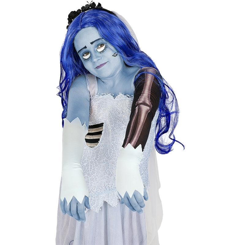 Disfraz de La Novia Cadáver de Tim Burton para niña Detalle