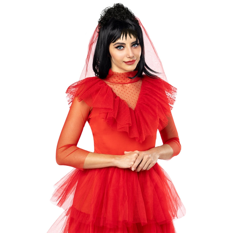 Disfraz de Lydia Deetz Beetlejuice para mujer Detalle