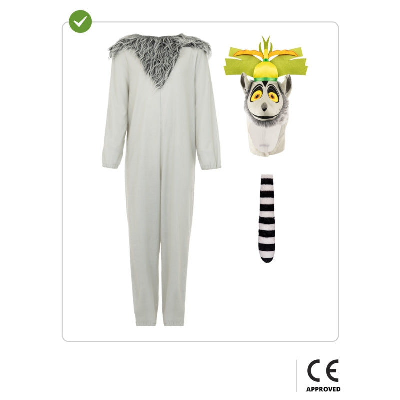 Disfraz de Rey Julien de Madagascar para niño Contenido