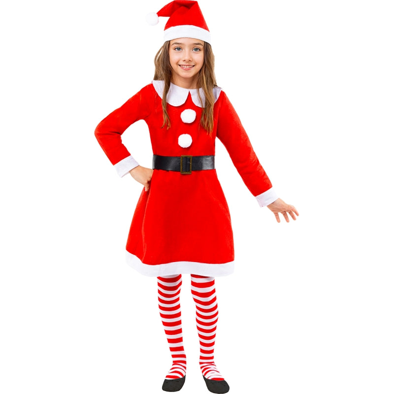 Disfraz de Mamá Noel para niña Detalle Bis