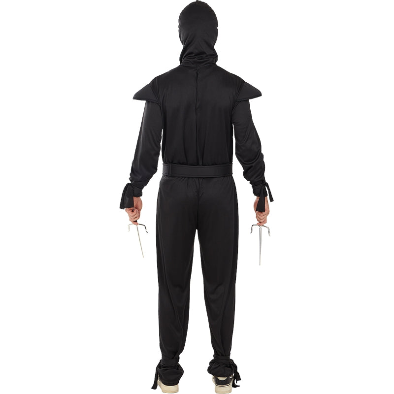 Disfraz de Ninja negro para hombre Espalda