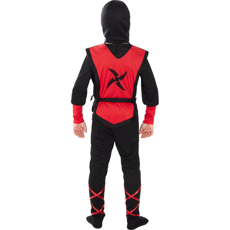 Disfraz de Ninja Fuego Rojo para niño Espalda